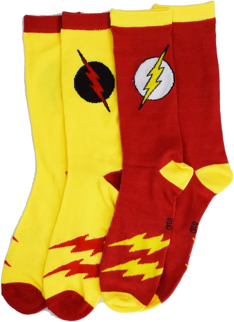 DC Comics Flash Reverse Flash 2 Pack Casual Crew Socks