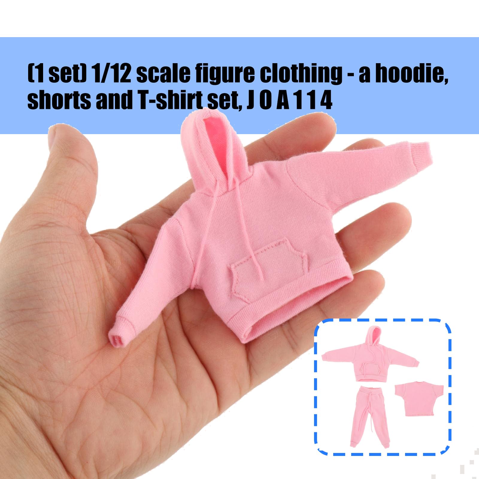 Sammlerstück, 1/12 Actionfigur, Kleidungsstück, Kapuzenpullover, Jogginghose, Oberteil, T Shirt Set für Soldatenfigur, Rollenspiel, Spielzubehör, Kleidungsset