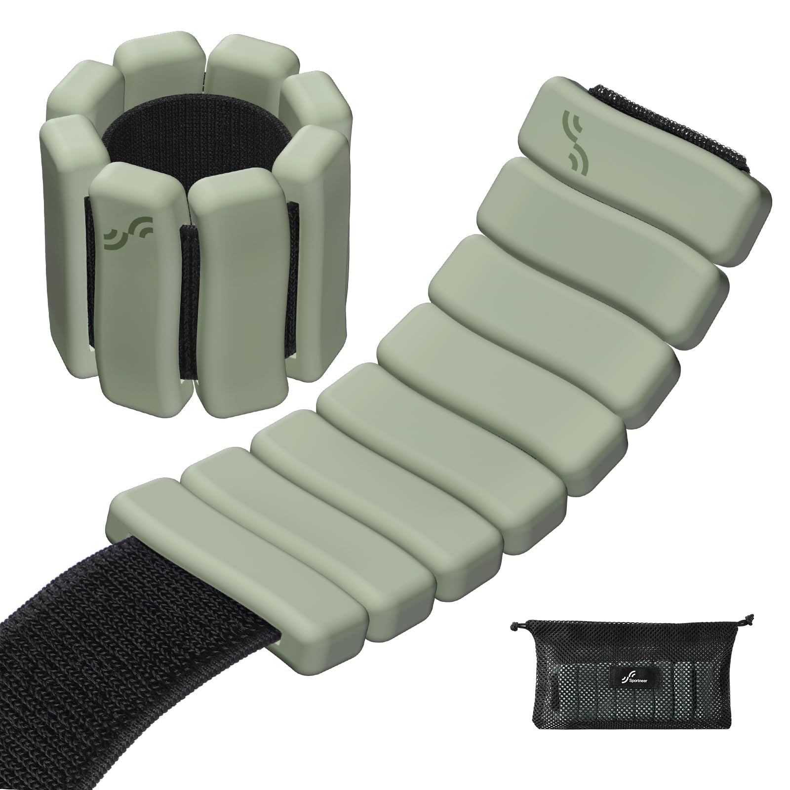 Sportneer tragbare Gewichtsmanschetten – 2er-Set (Jeweils 1 kg) für Damen und Herren, modisches knöchelgewichte-Set für Tanz, Aerobic, Laufen, Gehen