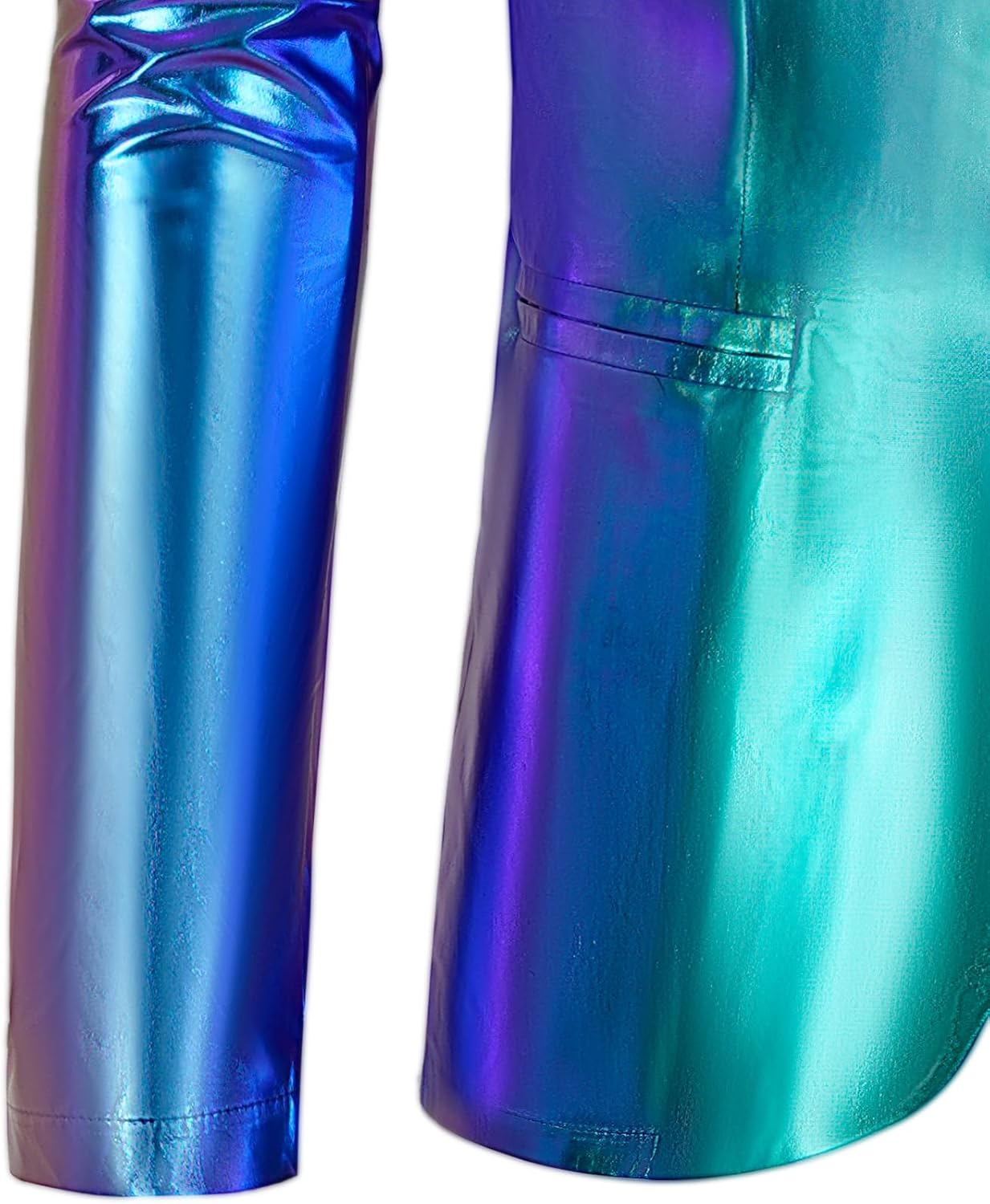 Mens 70s Disco Outfits Set Shiny Sequin Suit and Pants Halloween Costume - Image 6