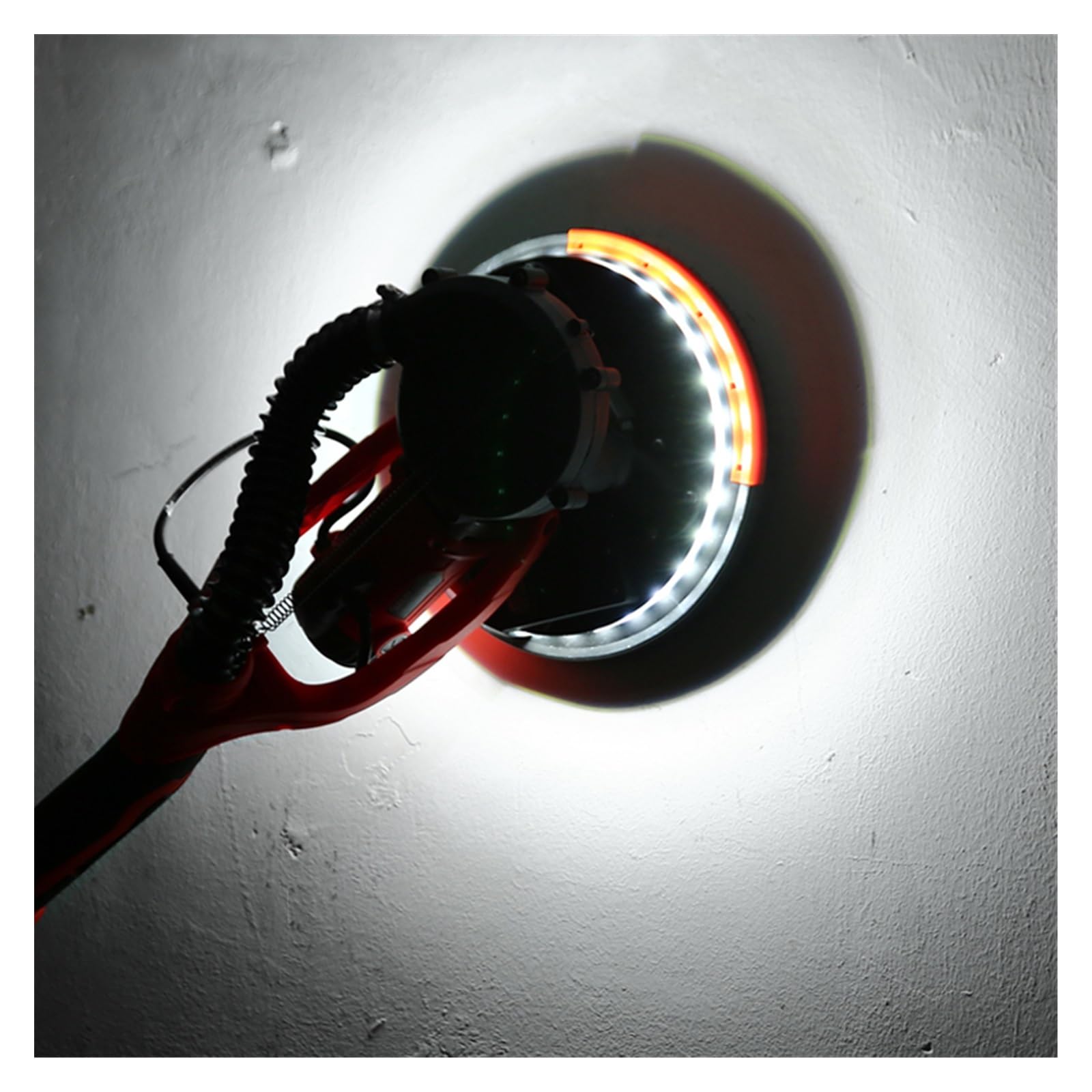Rozadora de Pared, Lijadora de paneles yeso velocidad ajuste plegable, pulidora pared 750W, máquina masilla con luz Led doble