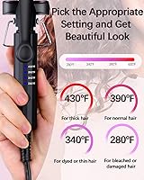 Vista 3 de Mini rizador de pelo de 4 temperaturas ajustables, 1/2 pulgada, rizador de 3 barriles pequeño, rizador de pelo de doble voltaje, tamaño de viaje