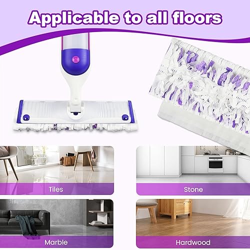 Miniatura 10 de Almohadillas desechables para trapeador Swiffer PowerMop multisuperficie y trapeador de madera Swiffer Powermop, reemplazo de almohadillas de