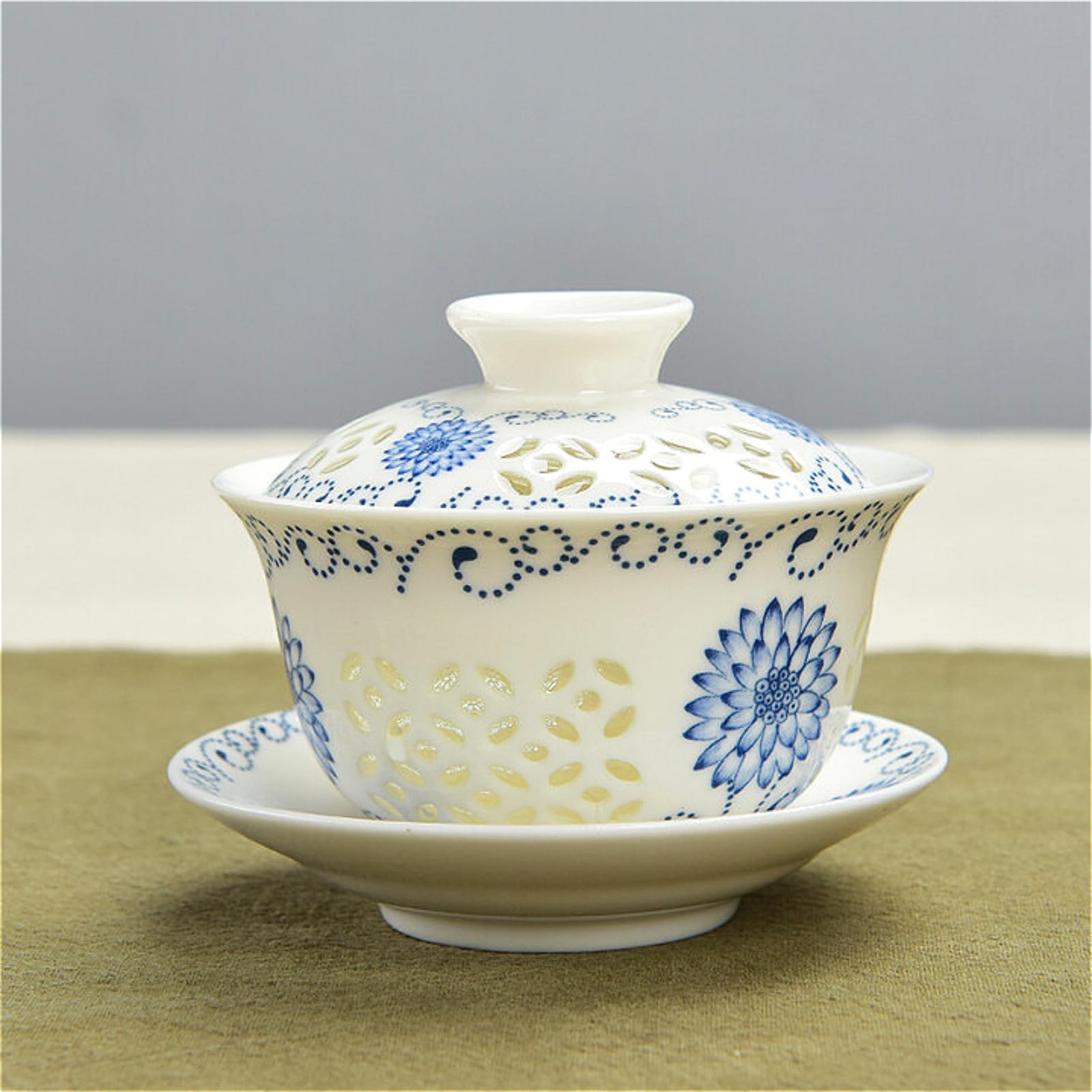 Gaiwan en céramique tasse à thé Kungfu pour ne plus brûler vos doigts