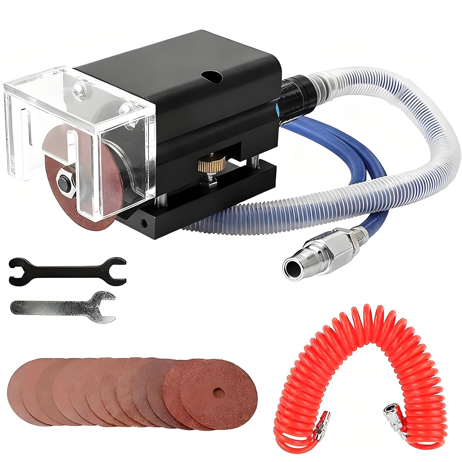 DNEPEI Adjustable Depth Pneumatic Nick Grinder, Precision Control Screw for Variable Nick Width/Depth, Perfect for Solid Board & Corrugated Board Cutting Dies