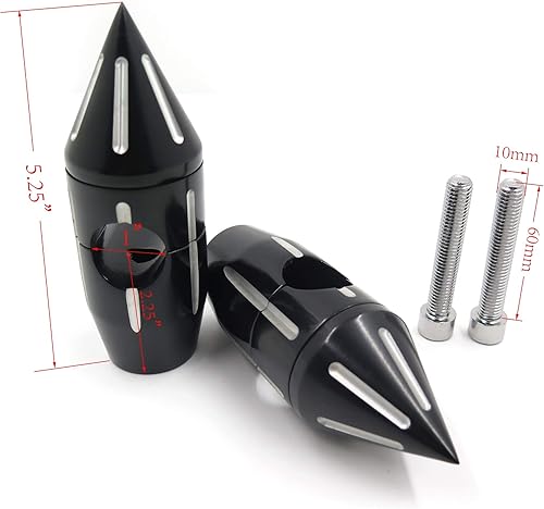 Miniatura 4 de XKH - Elevadores de manillar con punta negra de 2 1/4 pulgadas, compatible con Harley Softail Dyna Sportster Custom de 1 pulgada [B00YB44RIW]