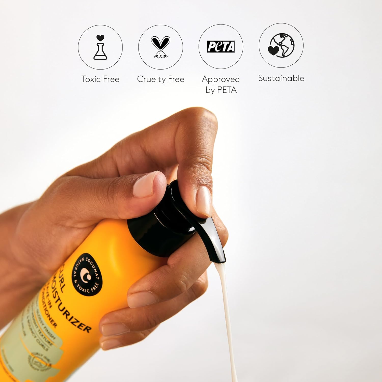 COCUNAT - Curl Moisturizer Leave-In - Curly Method Step 1 Styling Cream - Detangles, Hydrates & Preps Curls - Defines & Controls Frizz - Shiny, Smooth, Flexible Curl Finish - 150 ml - Image 6