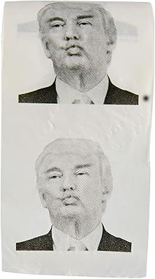 Home-X Donald Trump Toilet Paper Roll, Funny Novelty Gag Gift for Democrats and Republicans, Political Novelty Gift, Funny...