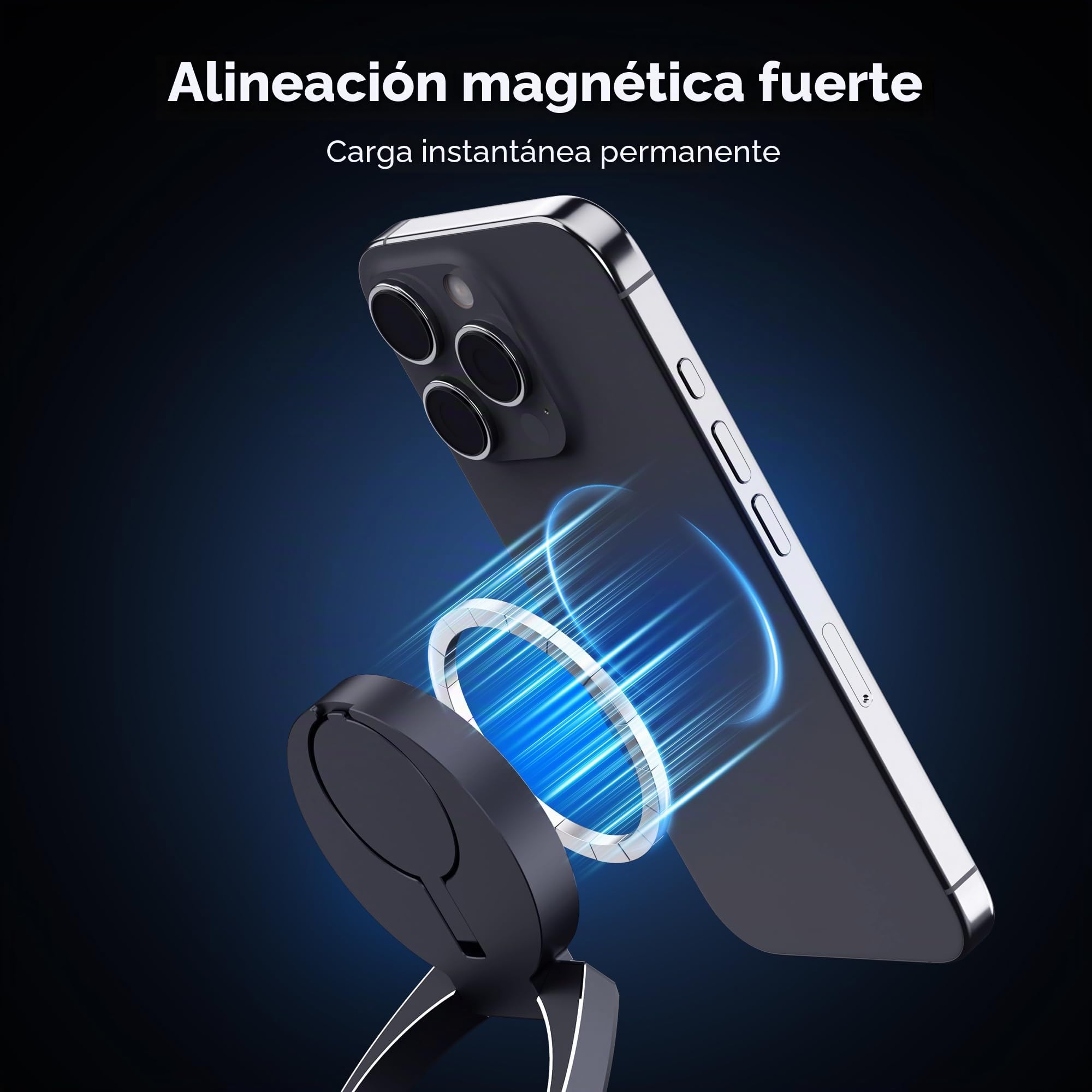 Cargador Inalámbrico 3 en 1 Qi2 15W Magnético de Aluminio para iPhone 17/16/15/14/13/12, Apple Watch S10/9/8 y AirPods 4/3/2/Pro, Estación de Carga Rápida Inalámbrica para Múltiples Dispositivos