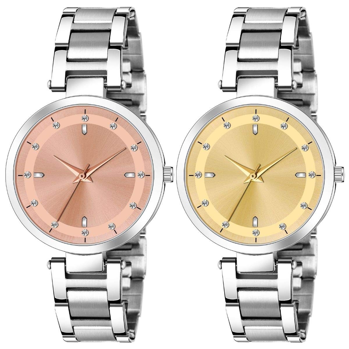 ON TIME OCTUS Analog Womens Watch Pack of 2 (Multicolored Dial Silver Strap) (B08XXD7138) Amazon Price History, Amazon Price Tracker