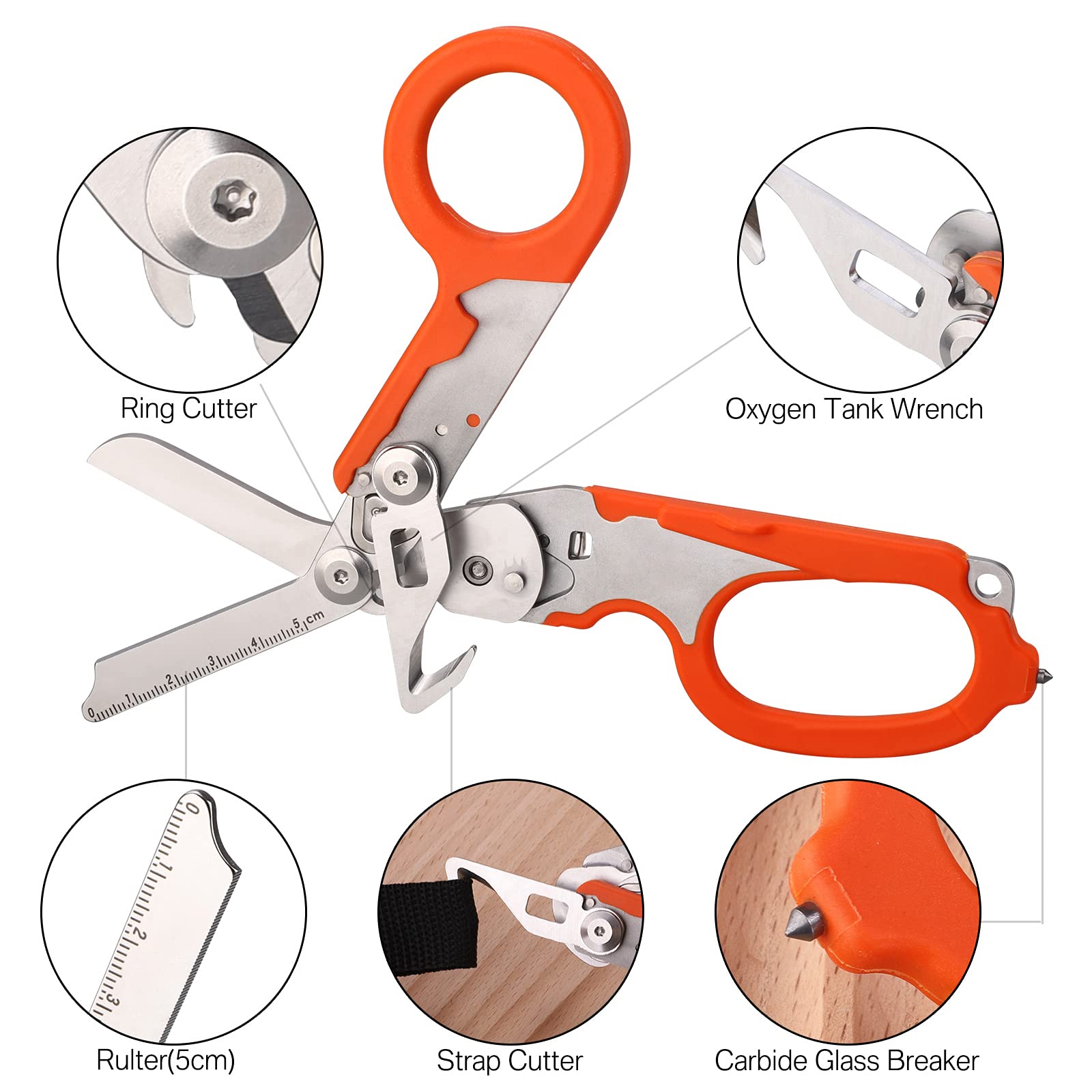 Buy 6 in 1 Emergency Response Folding Shears with MultiFunction Tool