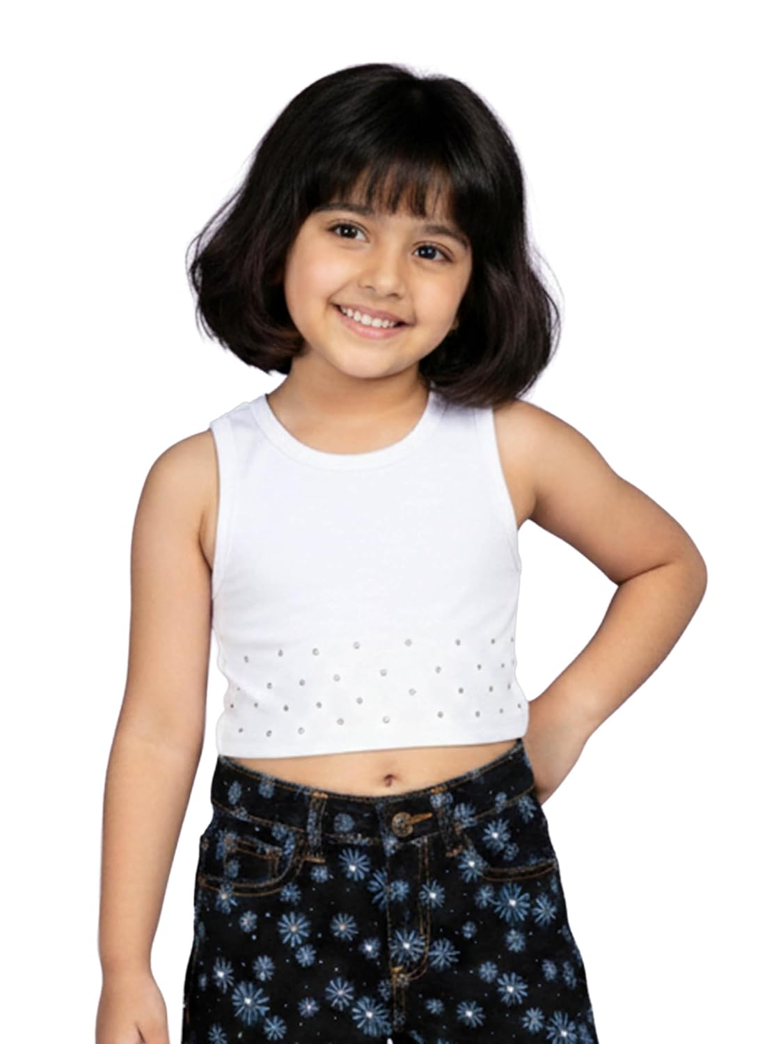 KiddoPanti Girls Cotton Spandex Crop Top Racerback Style | 95% Cotton 5% Spandex Knitted Rib Fabric | Sleeveless T-Shirt |... - Review, Price and Buying Guide