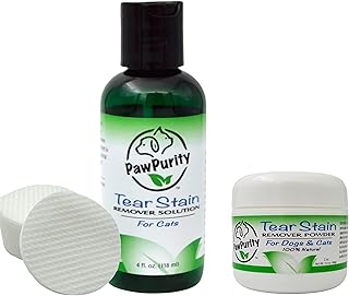 Sponsored Ad - PawPurity Tear Stain Remover Kit for Cats | Includes Tear Stain Remover Solution, Powder and Application Pa...
