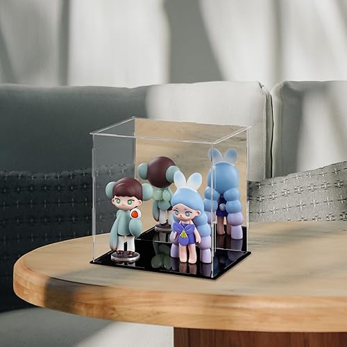 Miniatura 5 de LileZbox Vitrina acrílica, versátil escaparate coleccionable para figuras de acción y juguetes, 1 paquete (negro, 7.8 x 5.9 x 7.8 pulgadas)
