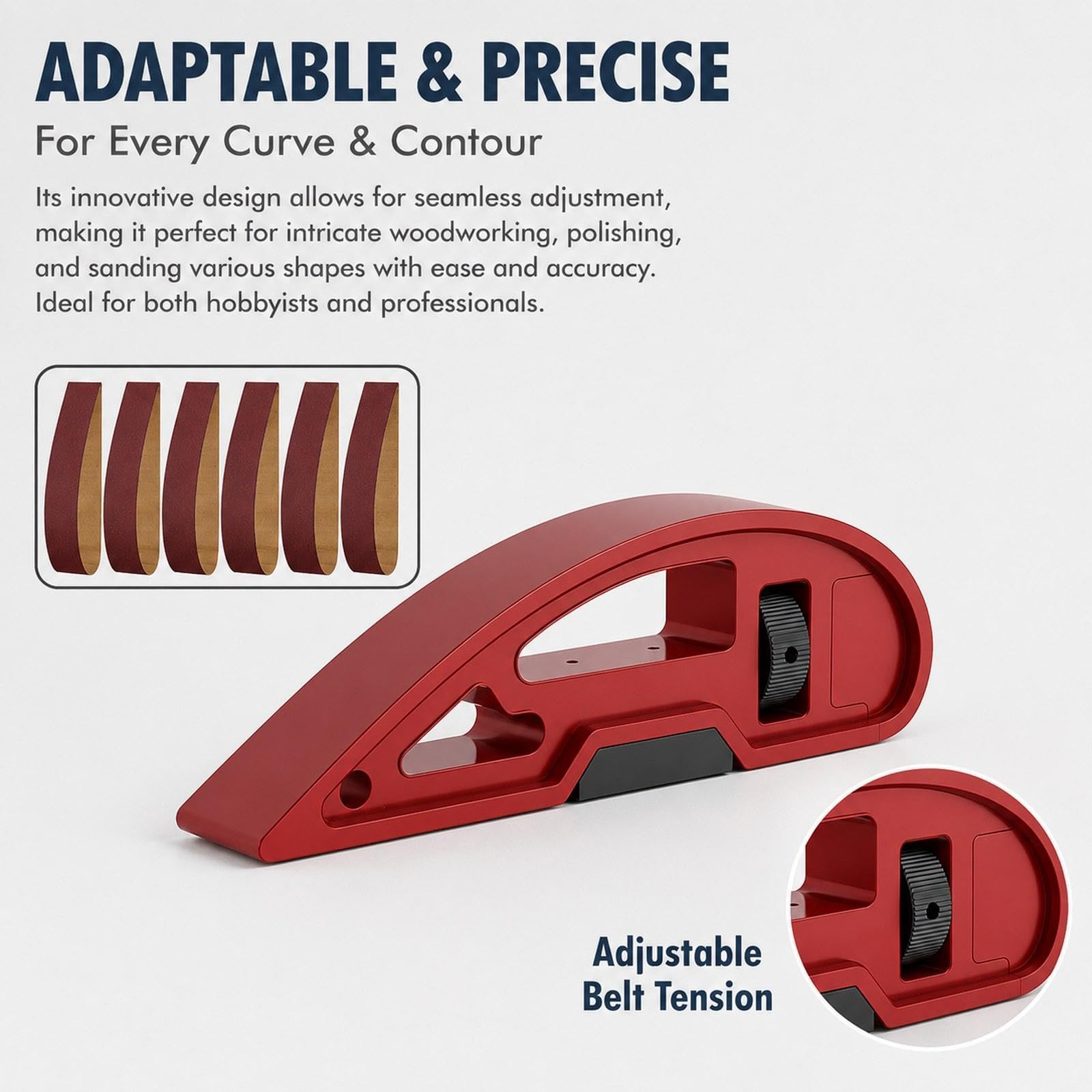 Soporte de Aleación de Aluminio Versátil, Resistente Y de Calidad para Lijado Manual de Bloques de Lijado para Muebles Y Artesanías D, 6 Bandas de Lijado