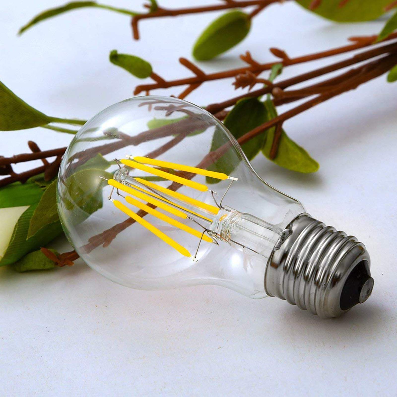 Żarówka LED A19 niskonapięciowa 12V/24V, 6W, Edison Globe, światło dzienne 4500K, ciepła biel 2700K, E26/E27 (kolor: 4500K, rozmiar: DC 12 V)