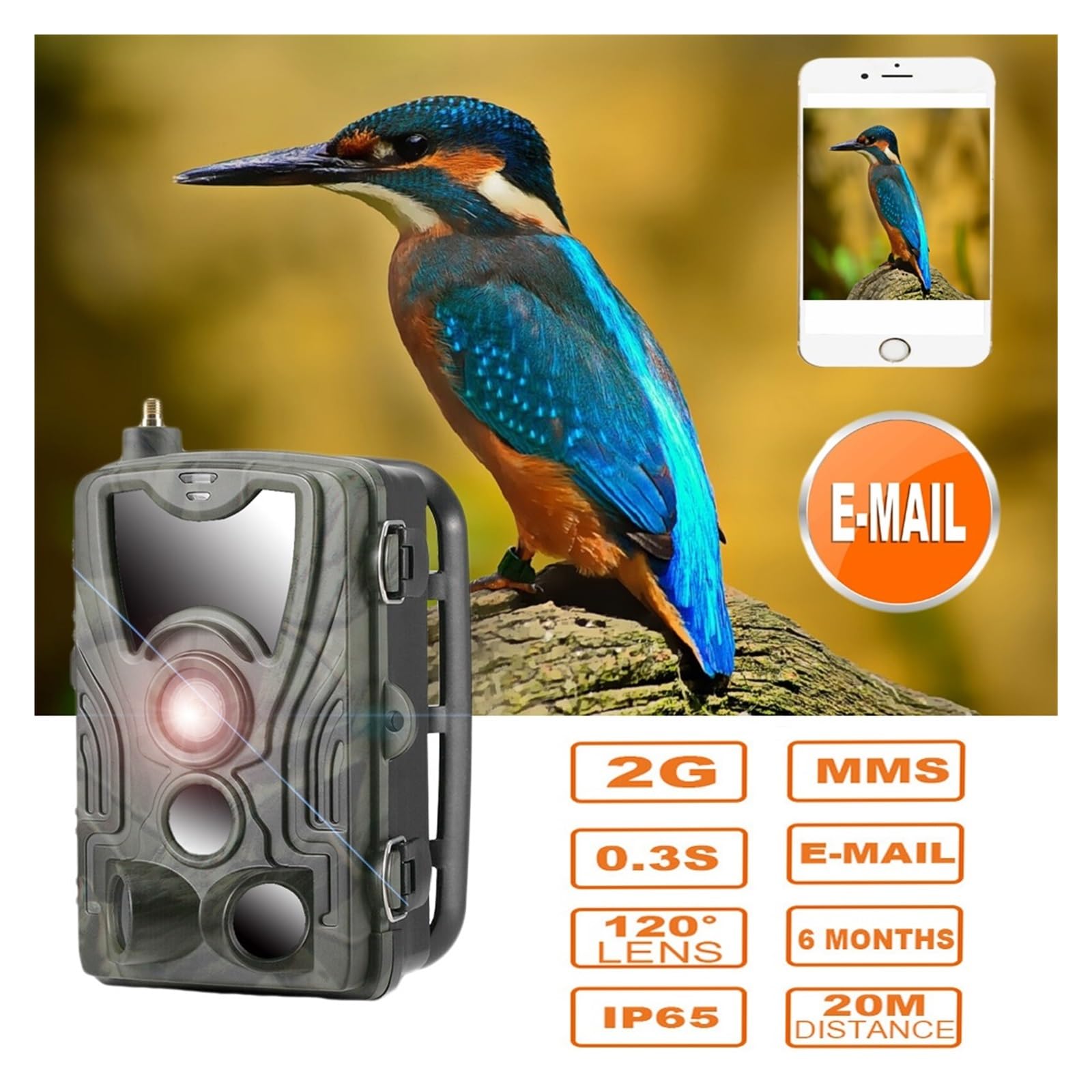 2G 20MP 1080P MMS/SMTP/SMS HC801M 2g Kamera Obserwacyjna Myśliwska Fotopułapki Dzikiej Przyrody 0.3S Wyzwalacz WyraźNe Nagranie Wideo