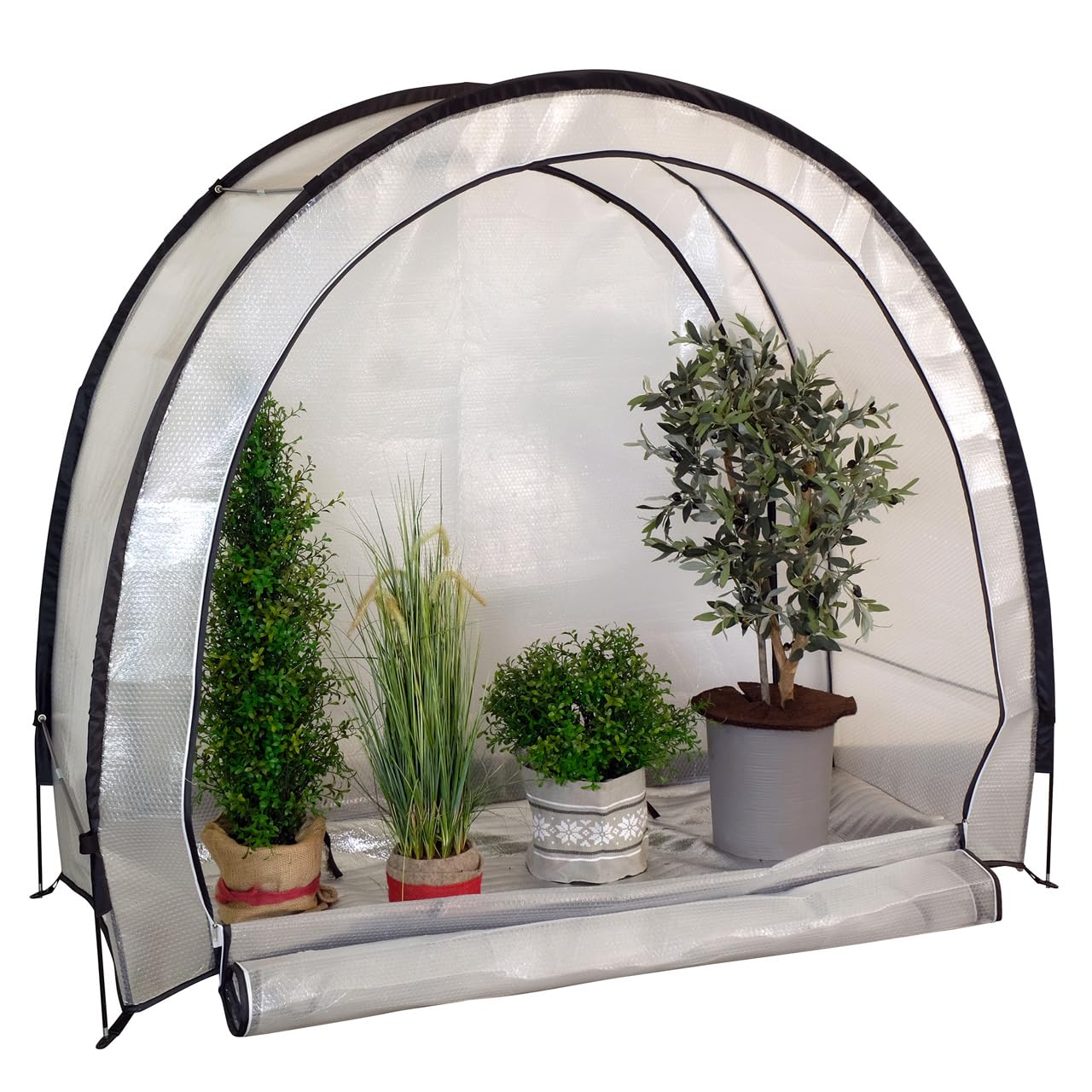 Videx Winterschutzelt Ice Extreme | Frostschutzhaus | H: 175 x L: 200: x B: 85 cm | Iso-Noppenfolie | Pflanzen überwintern | mobiles Gewächshaus| ganzjährig nutzbar