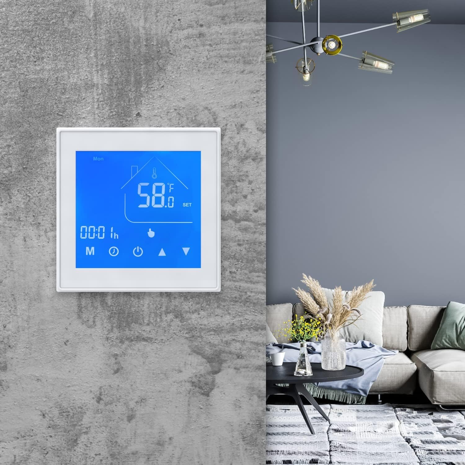 Thermostat MCS 450 pour chauffage au sol électronique en blanc