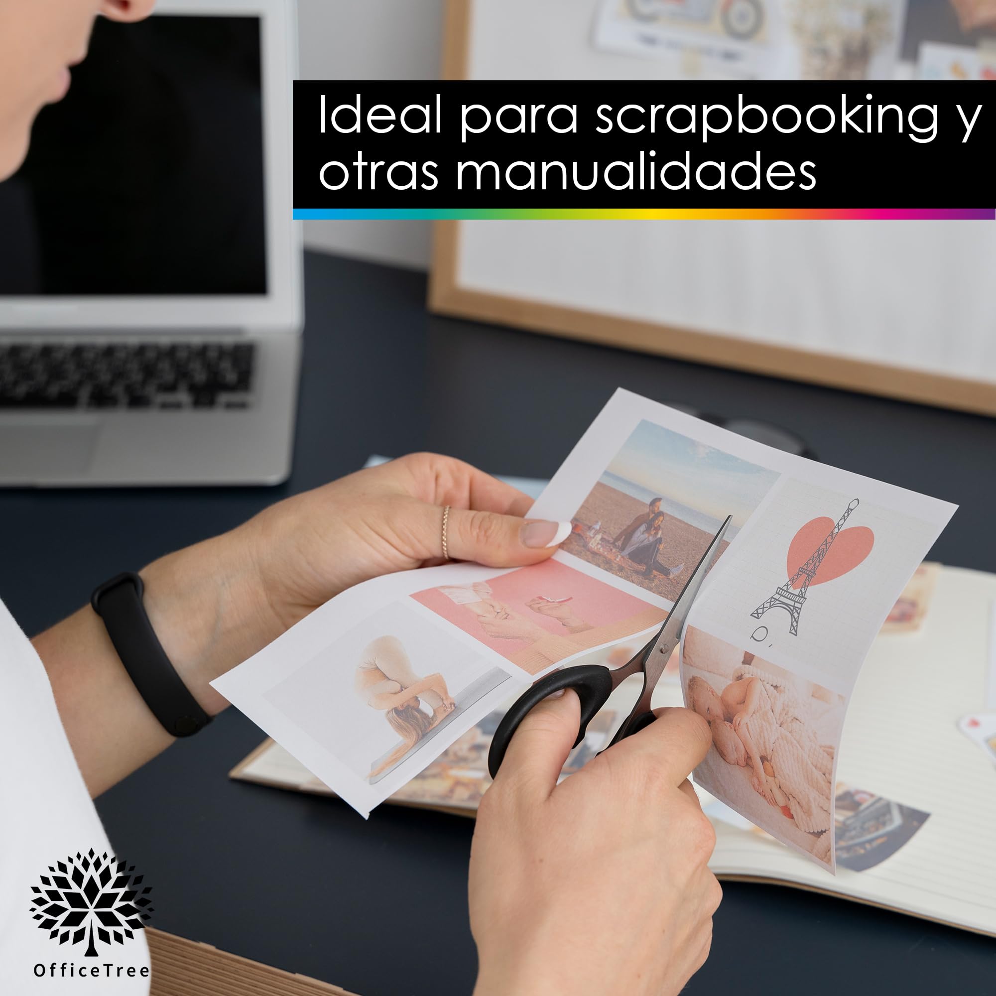 OfficeTree 50x Cartulina Blanca A4 300g - Cartulinas Blancas A4 para Manualidades, Recortar e Imprimir - Papel A4 300gr - Cartulina Gruesa