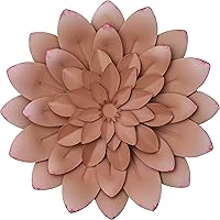 Vista 12 de Everydecor Decoración de pared de flores de metal suculentas, azul, pintadas a mano, decoración artística de flores 3D para sala de estar