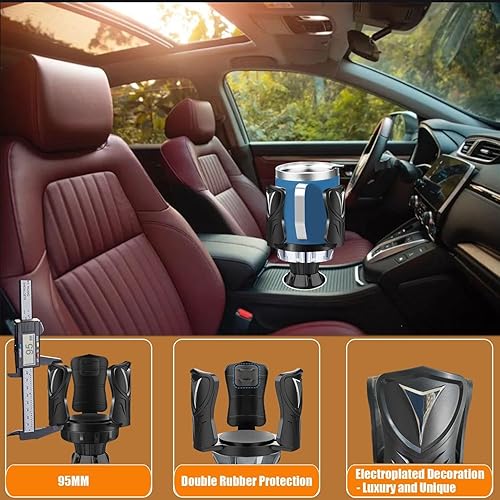 Miniatura 5 de Expansor de portavasos para automóvil, organizador ajustable 2 en 1 para bebidas con base antideslizante, ajuste universal para automóviles, SUV,