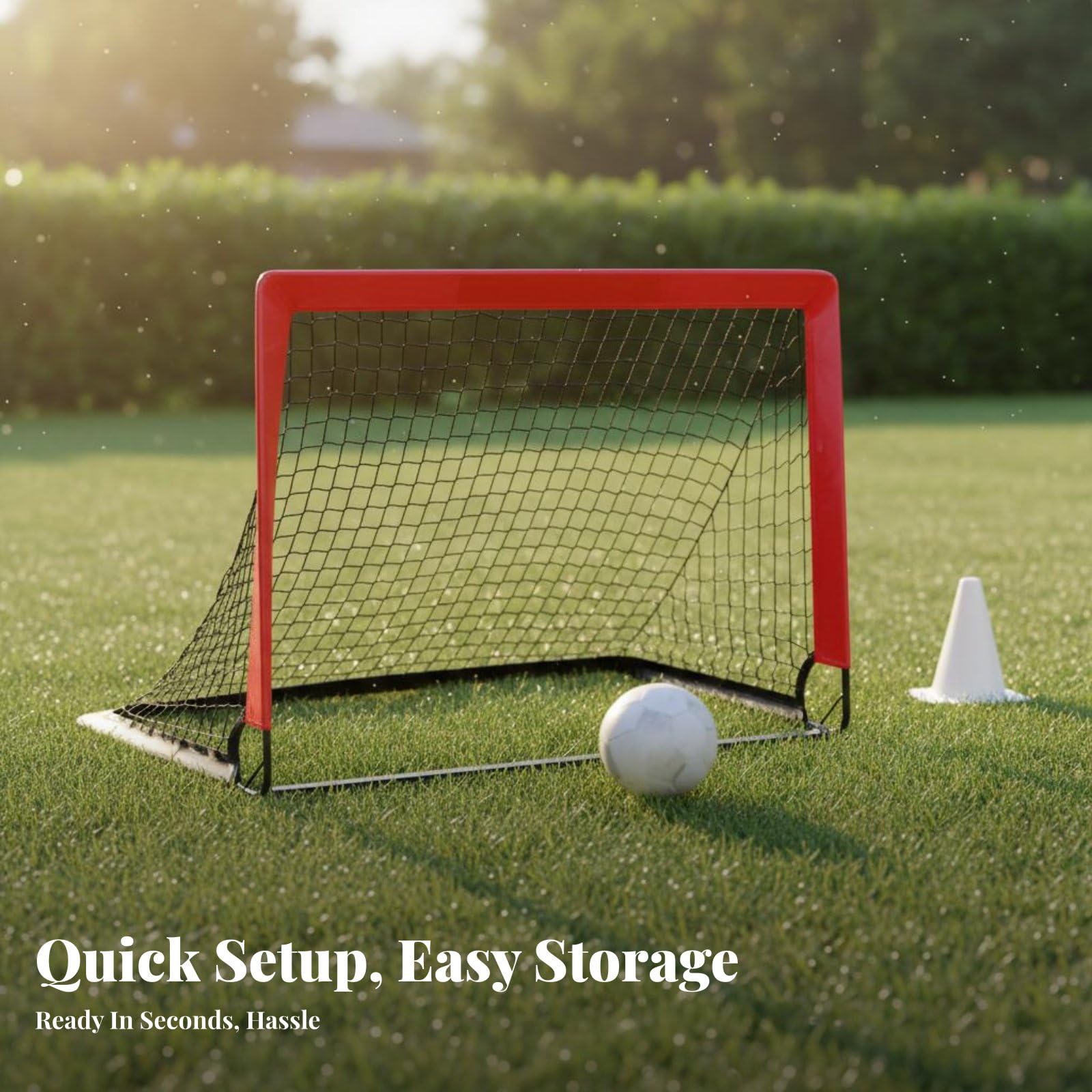 Porta da Calcio Portatile Stabile e Robusto Porta da Calcio Pieghevole Materiali Durevoli Attrezzatura Sportiva per Esterno, Allenamento, Giardino, Blu