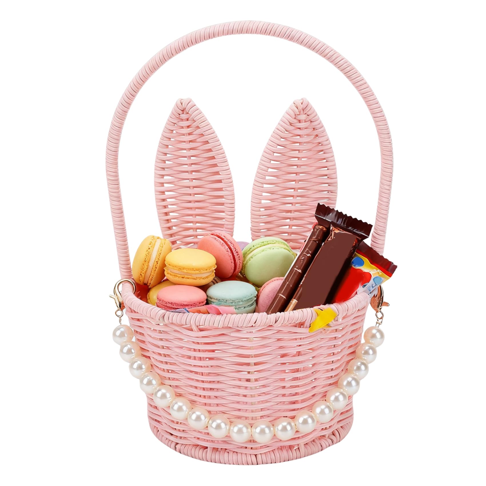 Panier tissé en rotin PP Cocoarm, finition artisanale pour œuf et bonbon