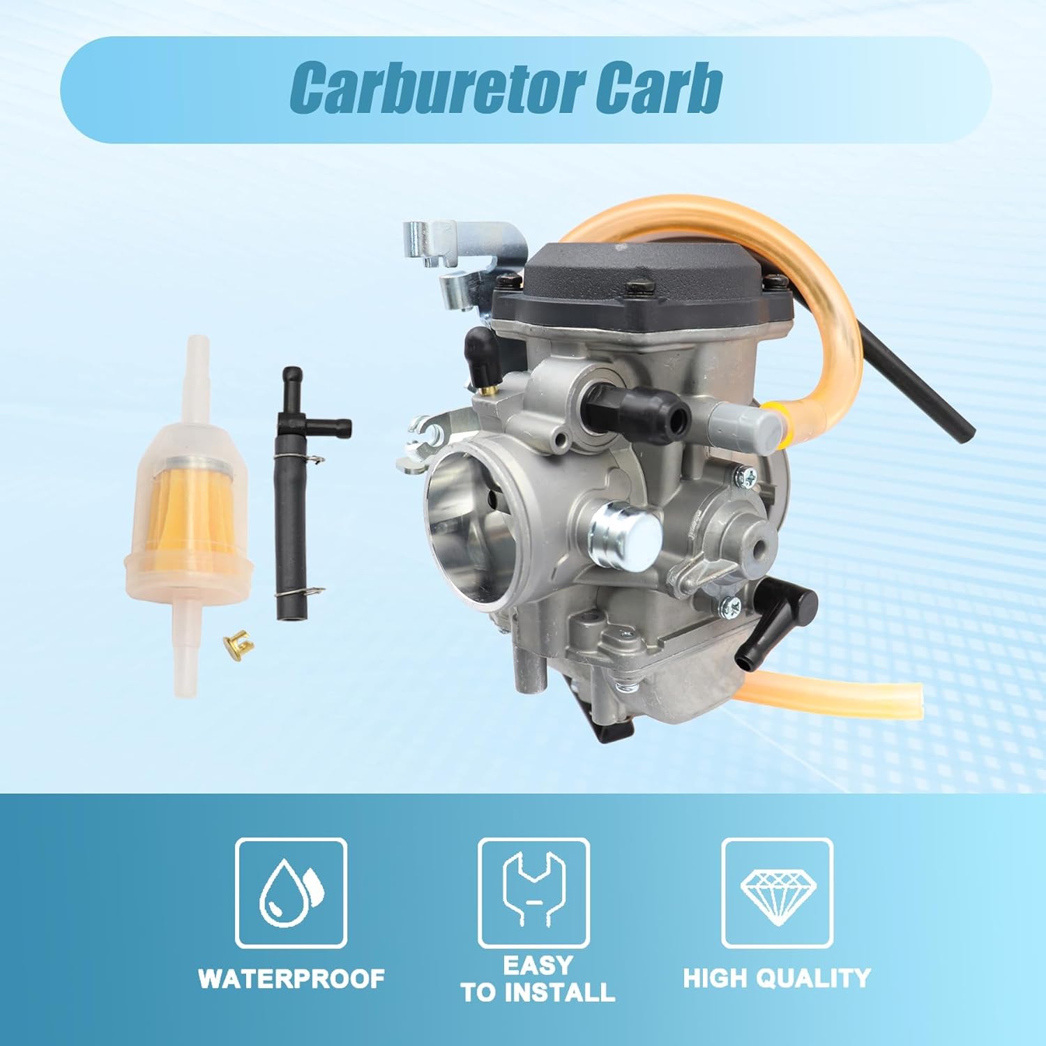 XQSMWF Carburetor carb Compatible With Kawasaki KLR650 1987-2007 Compatible With Kawasaki KLX650 1992-1996#15001-1327