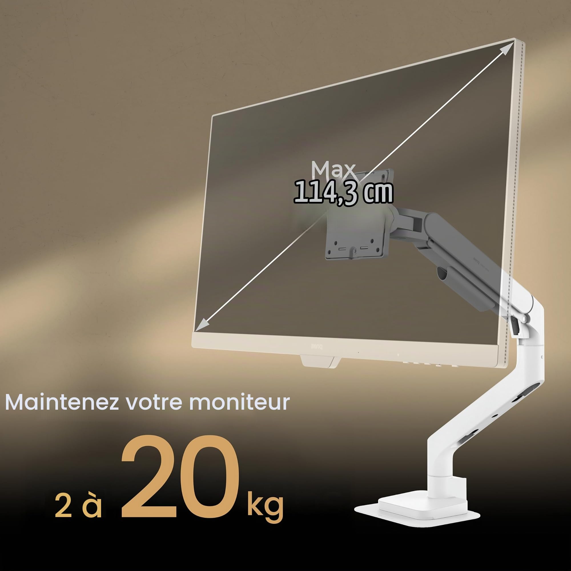 BenQ ErgoArm BSH02 Support de Bureau Robuste pour écran jusqu'à 45" & 20 kg