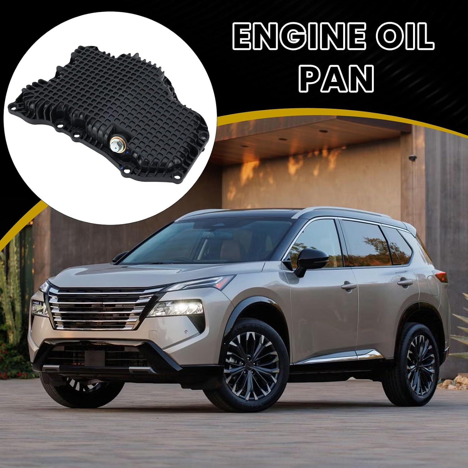 Engine Oil Pan with Gasket Seal Compatible with 2021 2022 2023 2024 Nissan Rogue 1.5L Replace 11110 6RC1B 11110-6RC1B 111106RC1B