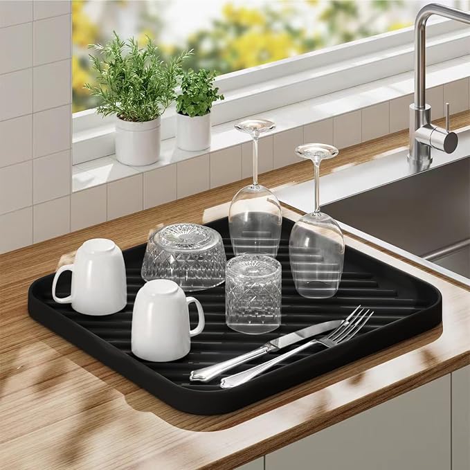 Bandeja organizadora de silicona para fregadero y baño miniatura 4