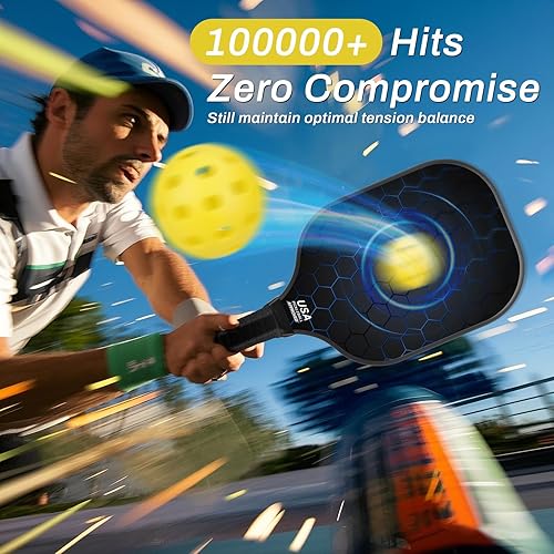 Miniatura 2 de 99.9% T300 Carbon Fiber Lightweight Pickleball Paddles Set of 2 Indoor Outdoor Games Equipment Beginner Intermediate Pro Sports Accessories Gifts