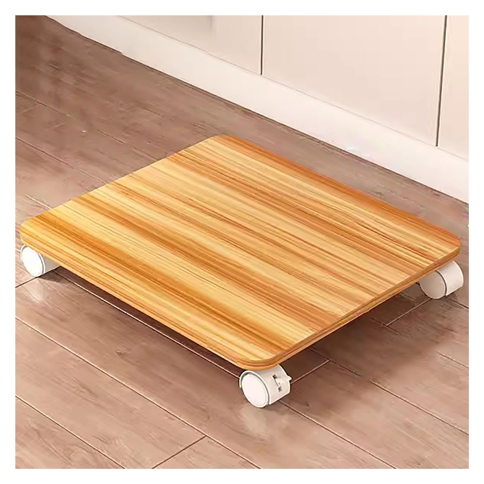 MZBDYYF 1-Tier Under Desk Printer Stand with Locking Wheels for Small Spaces, Mobile Machine Cart, Printer Rack - Beige (G-50 * 45)