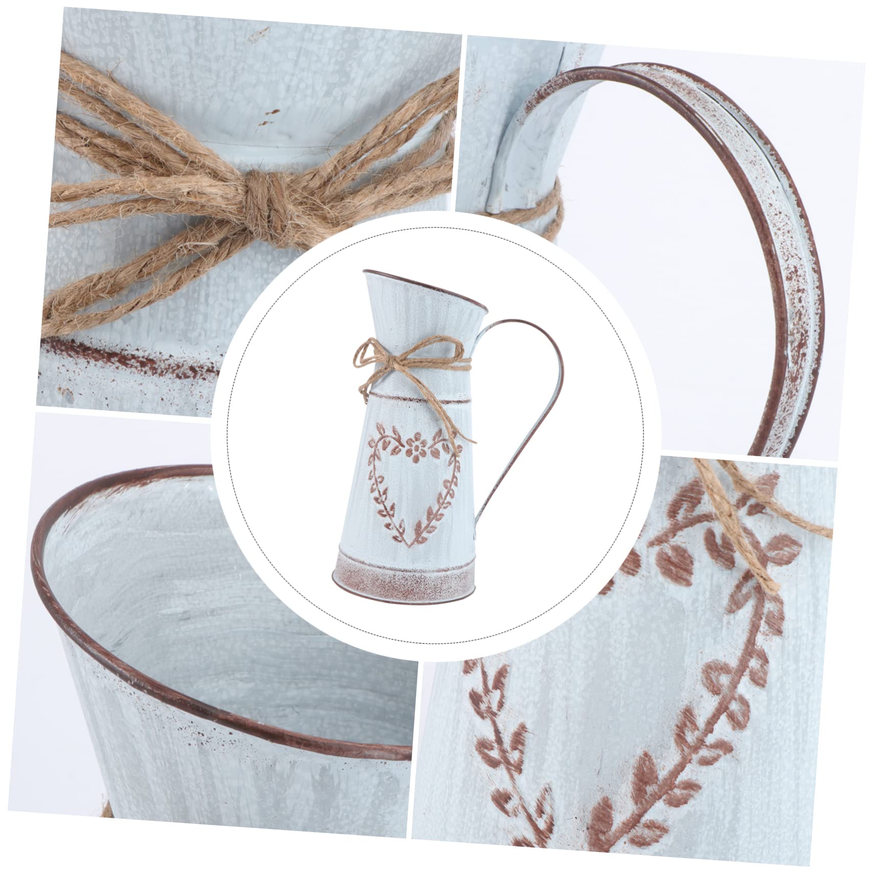 Pichet En Métal Galvanisé De Style Français Rustique Shabby Chic Primitif Vintage Pour Pichet En Métal Galvanisé De Style Français Rustique Shabby Chic Primitif Vintage Pour