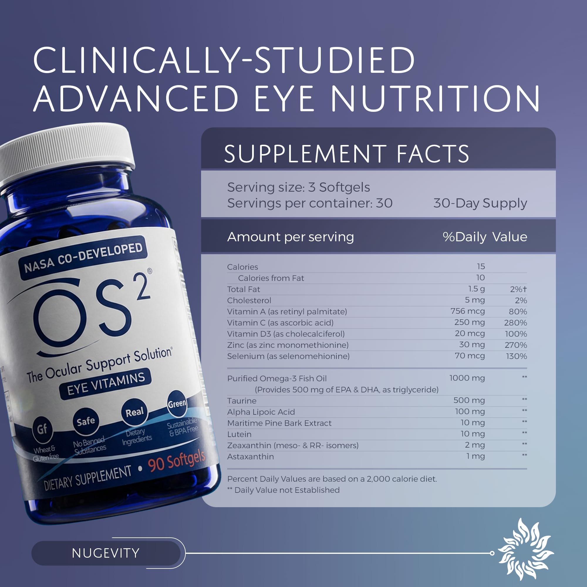 OS2 - The Ocular Support Solution, 90 Ct - Patented Eye Vitamins — Amazon image 8
