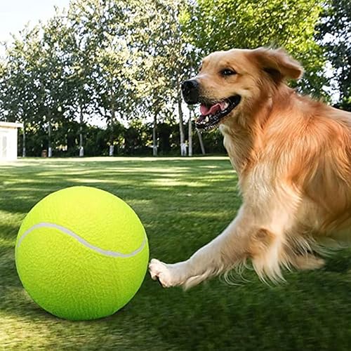 Miniatura 2 de Waloo Pets Jumbo - Pelota de tenis gigante de 9.5 pulgadas para perros (barcos desinflados bomba incluida) (paquete de 1)
