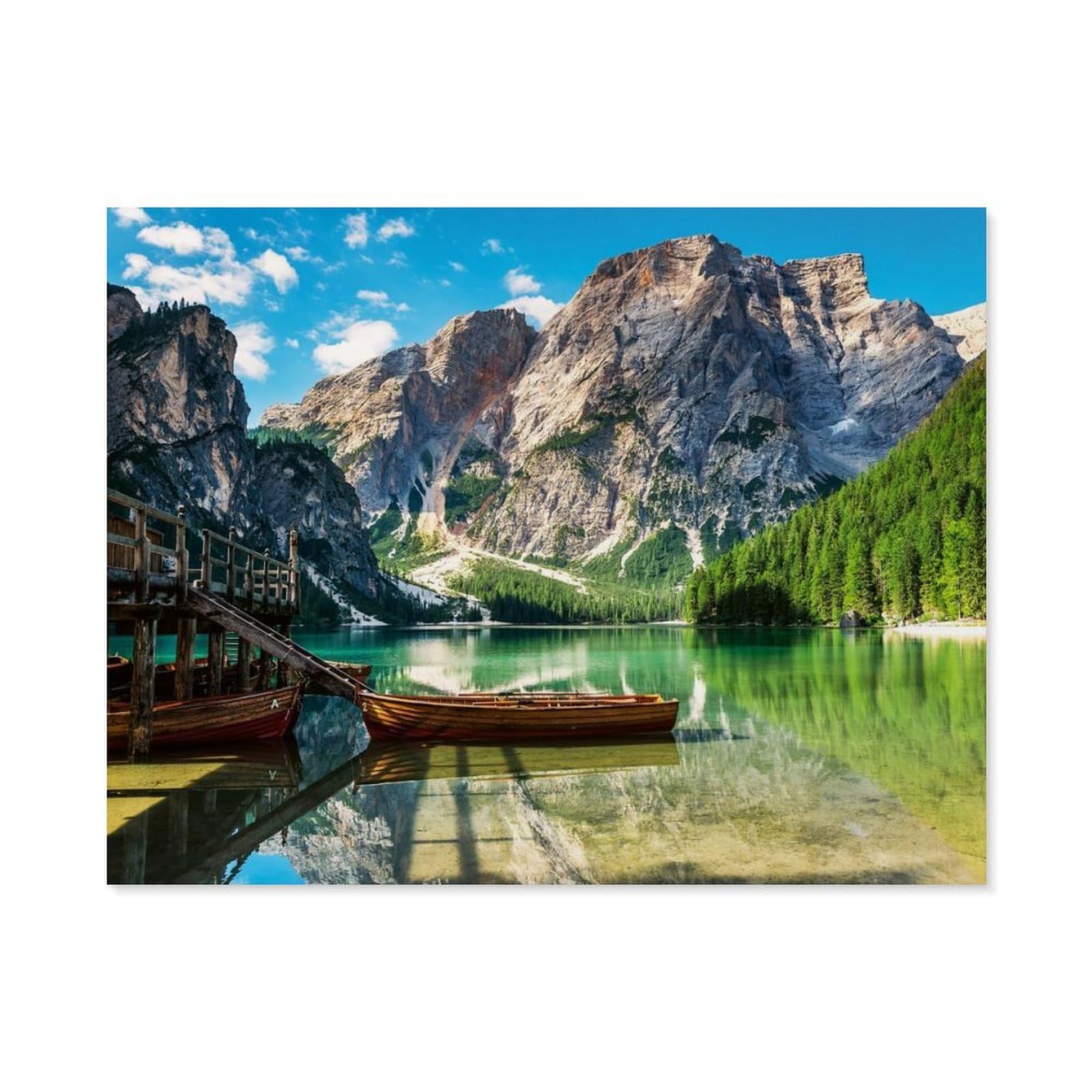 GSBRSNTS DIY Oil Painting Paint by Number Kit,Pragser Wildsee, Dolomites, South Tyrol,DIY Painting by Number Kits Oil Paint Drawing Canvas Home Decor Gift(40x50cm-A5