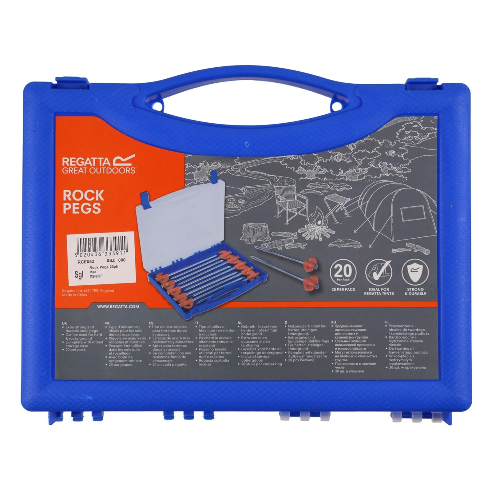 Regatta Camping Roca extrafiuertes Plateado Multicolor Talla:n/a