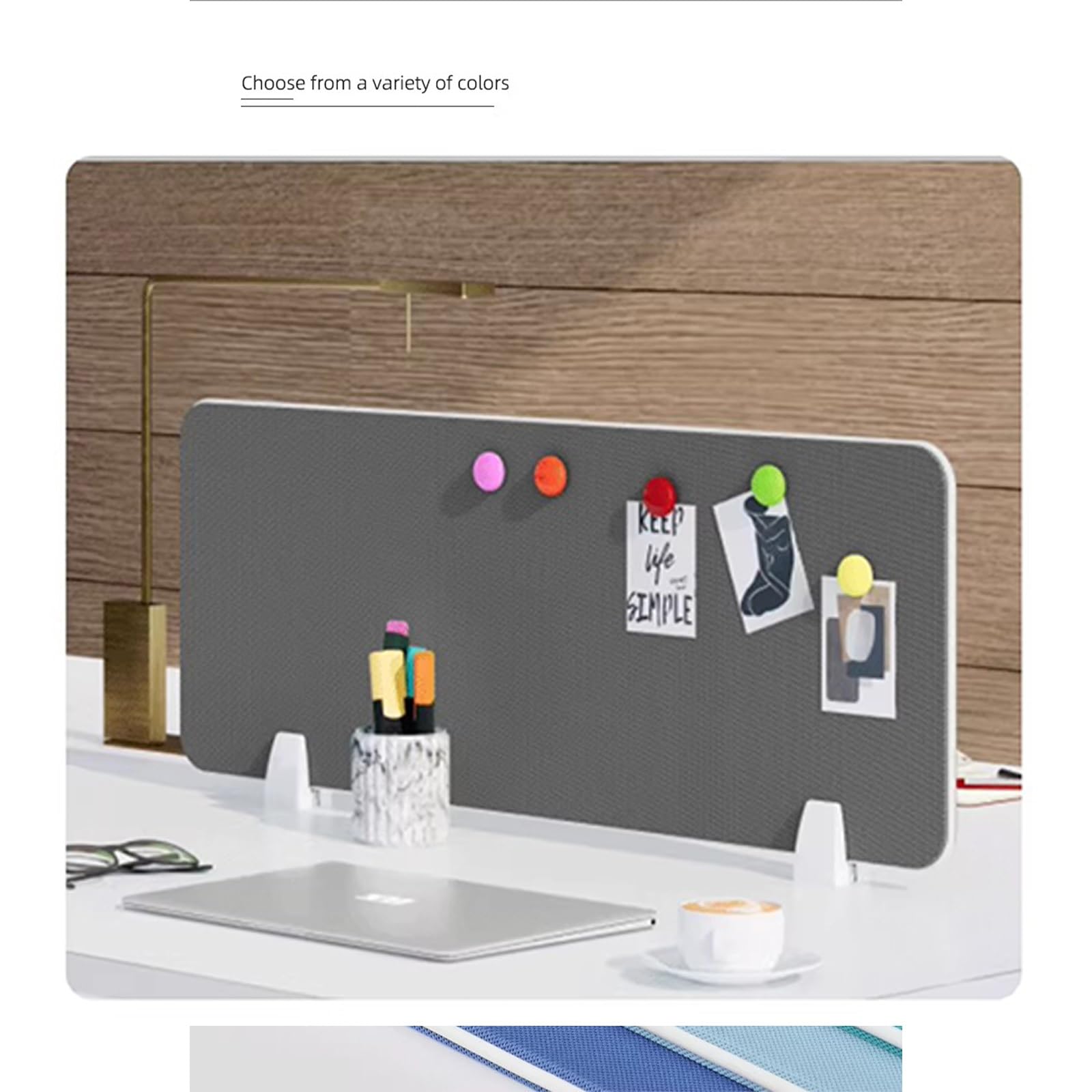 Schalldichte akustische Schreibtischplatte, multifunktionales Netzgewebe, Isolationsschirm, abgerundete Ecken, Sicherheitsdesign für Büro und Arbeitszimmer, 30 x 100 cm
