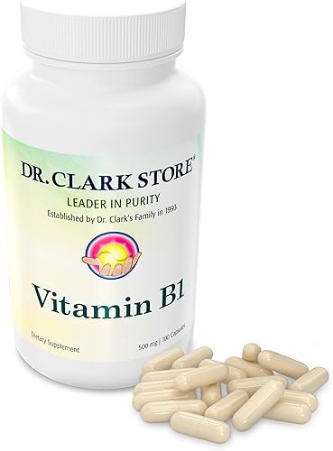 Suplemento de vitamina B1 Dr Clark 500 mg 100 cápsulas disponible en Yaxa Colombia