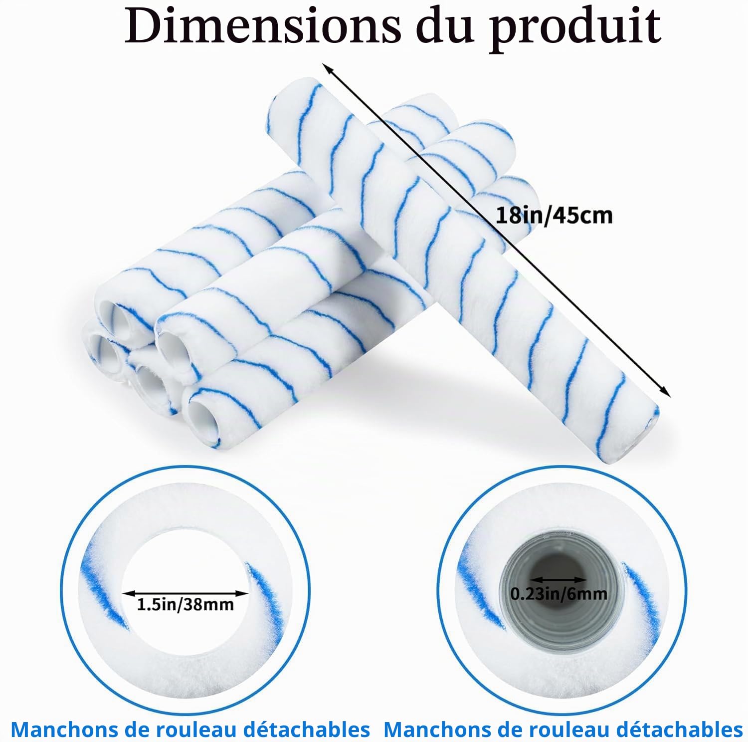 Kit Rouleaux de Peinture,Set de Peinture Professionnel,pour La Peinture Maison, Convient pour Les Murs Intérieurs DIY, Chambres