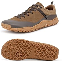 Men's Barefoot Shoes for Trail Hiking &amp; Gym - Zero Drop &amp; Wide Toe Box - Anti-Wear Deep Lug Sole - Relieve Knee &amp; Arch Pressure
