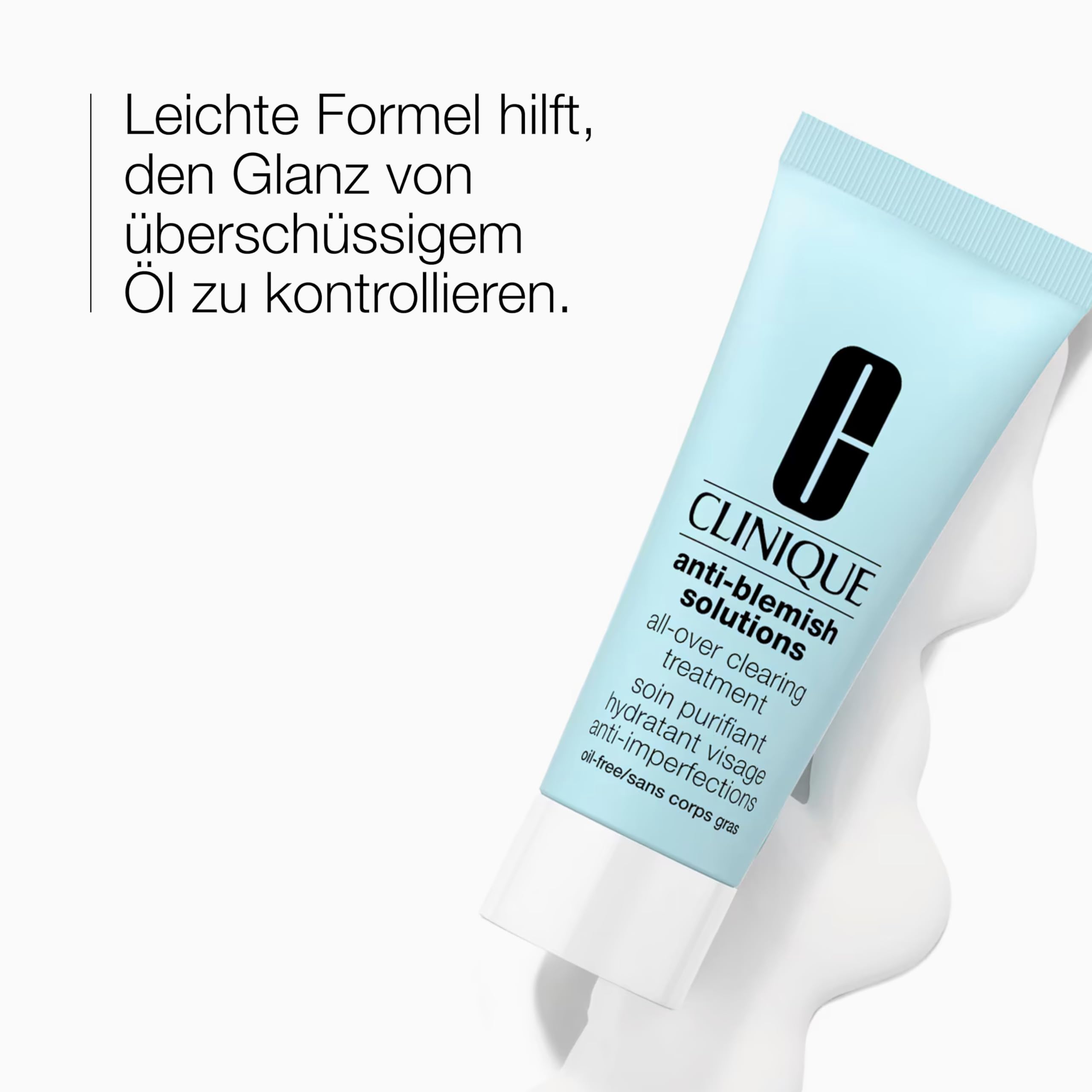 Clinique Anti-Blemish Solutions™ All-Over Clearing Treatment | Leichte Feuchtigkeitspflege | Mit Salicylsäure | Reduziert Unreinheiten | 50 ml