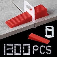 AxPower Tile Leveling System: 1000 Clips & 300 Reusable Wedges for Lippage-Free Ceramic, Stone Tile Installation (1/16")