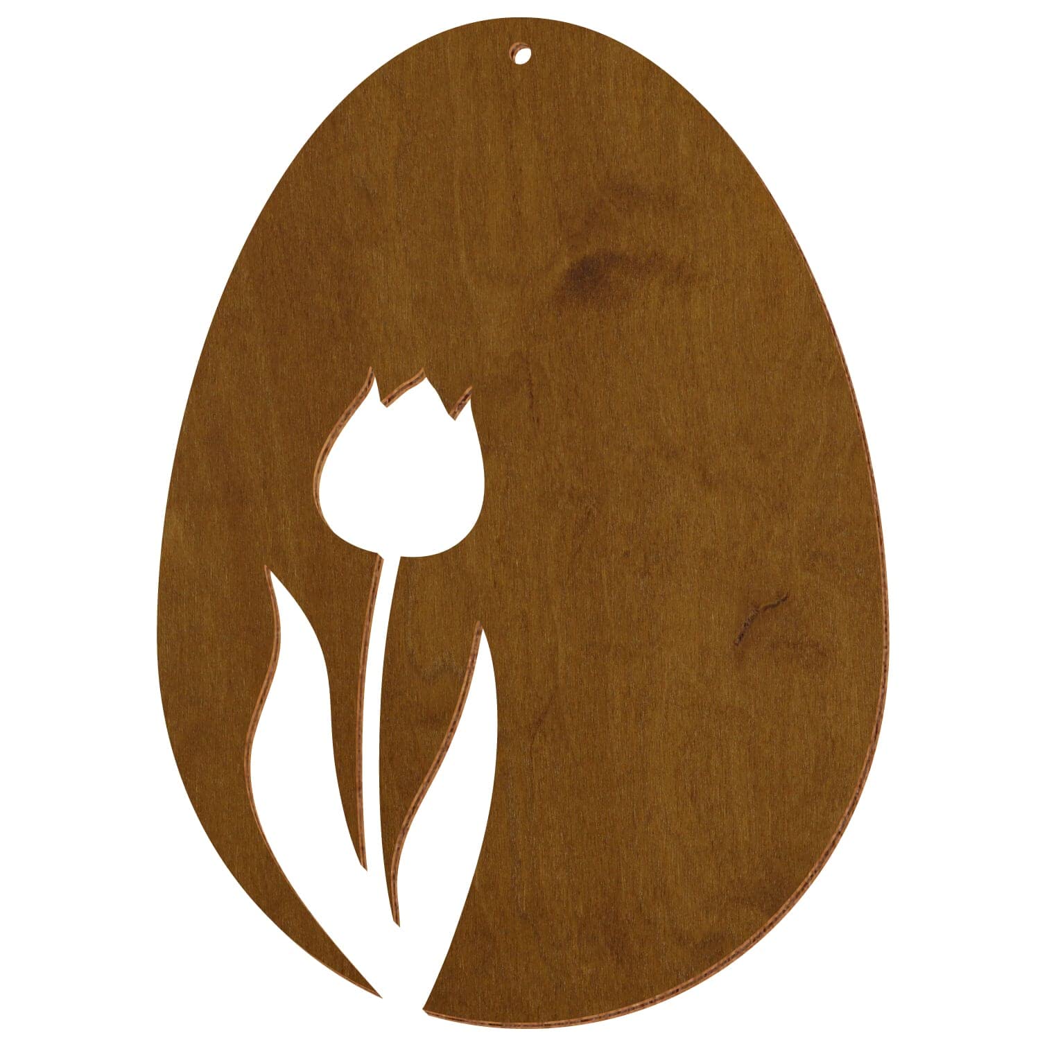 Uova di Pasqua in legno colorato V2 – Teak – Decorazione fai da te per Pasqua, motivo uova di Pasqua, motivo 9, altezza (dimensione): 48 cm di altezza