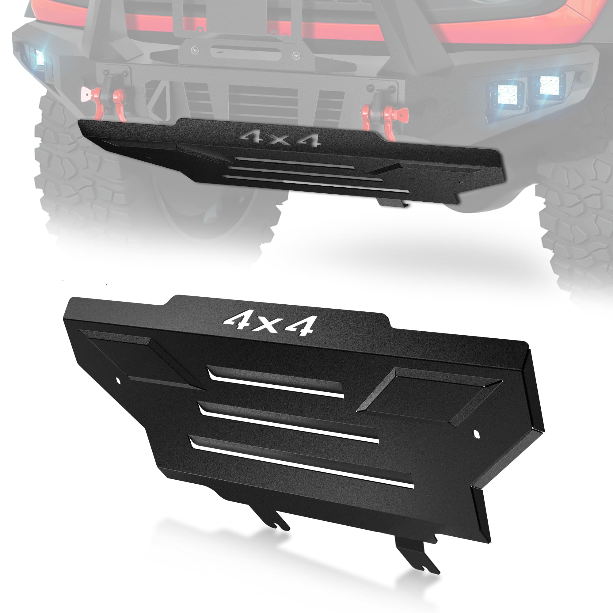 YZONA for Ford Bronco Front Skid Plate Steel Bumper Cover Compatible with 2021 2022 2023 2024 2025 2026 Ford Bronco 2 Door &amp; 4 Doors, Bolt-on Lower Guard Plate Off-Road Engine Protection