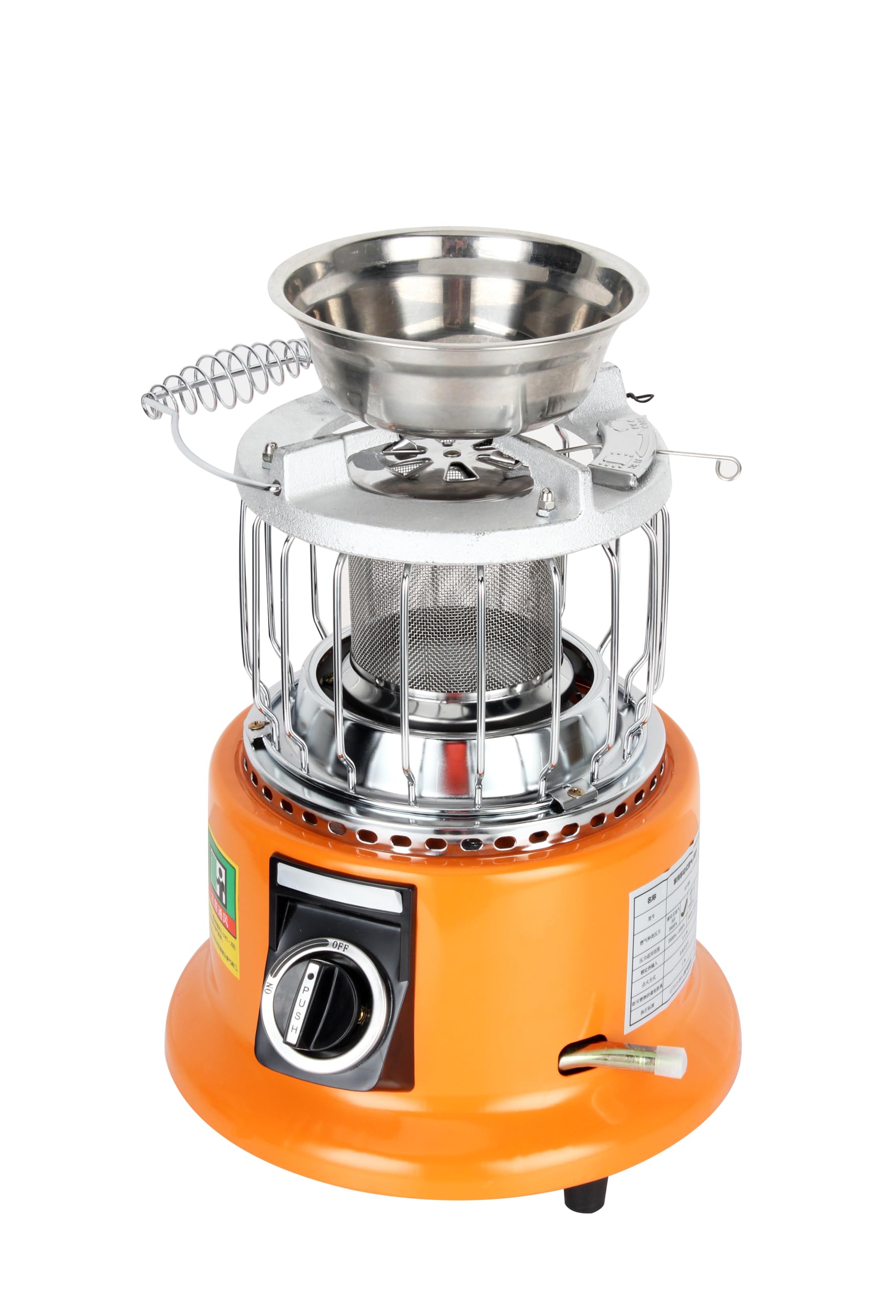 WelTherm Portable Gas Heater with Piezo Ignition Lighter Inbuilt |Dual Mode| Room Heater & Cooking Stove| Adjustable Flame Control with Safety Grill & Carry Handle |Efficient Heater & Stove| KTS-2201