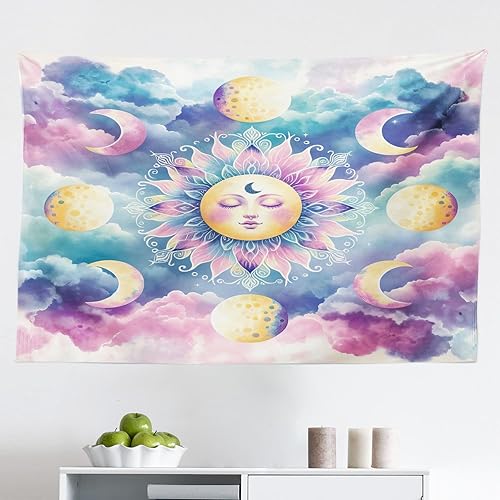 Miniatura 142 de Ambesonne Tapiz vintage, detalles de relojes mecánicos, diseño steampunk, diseño steampunk, para colgar en la pared para dormitorio, sala de estar,