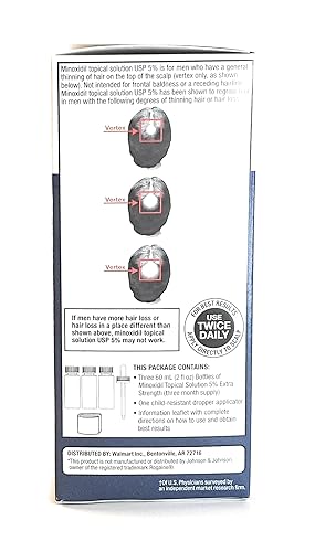 Miniatura 4 de Equate Extra Strength Tratamiento de crecimiento del cabello para hombres, solución tópica de minoxidil USP, 5% suministro de tres meses 2 onzas